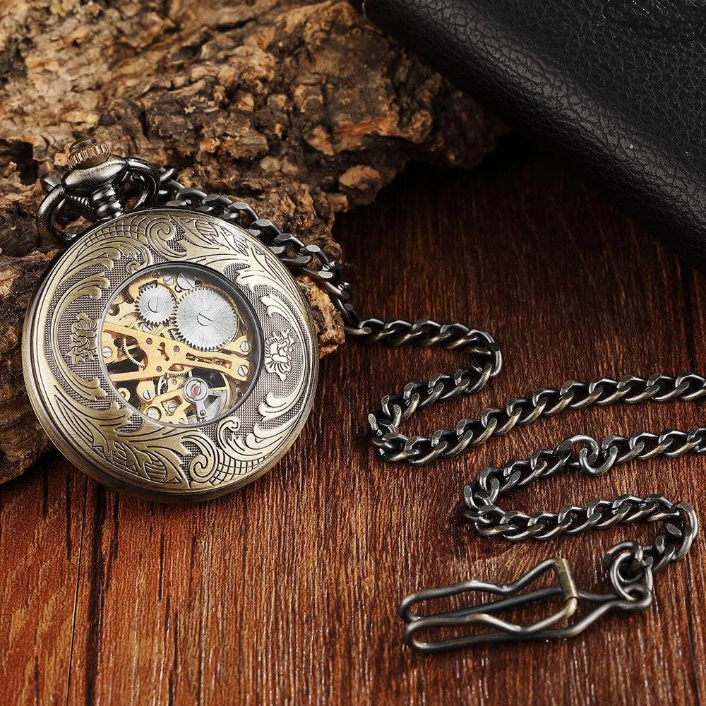 Flip Mechanical Pocket Retro Necklace Watch
