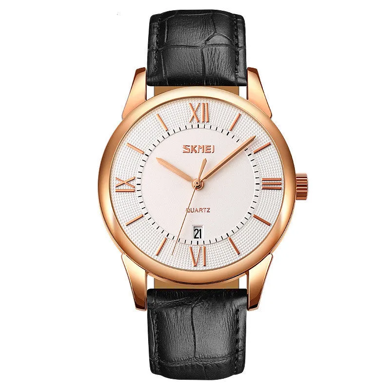 Foreign Trade Quartz Watch Calendar Belt Waterproof Men's Watch Men's Watch