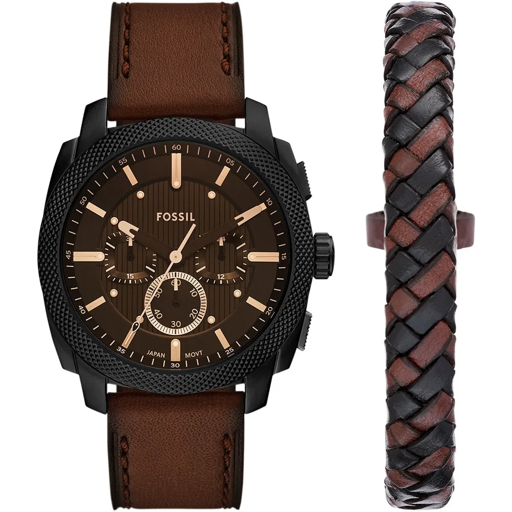 Fossil FS6102SET Machine   Woven Bracelet 