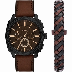 Fossil FS6102SET Machine   Woven Bracelet 