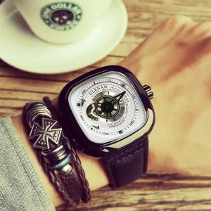 Friday Men's Watch Automatic Hollow Net Red Square Mechanical 