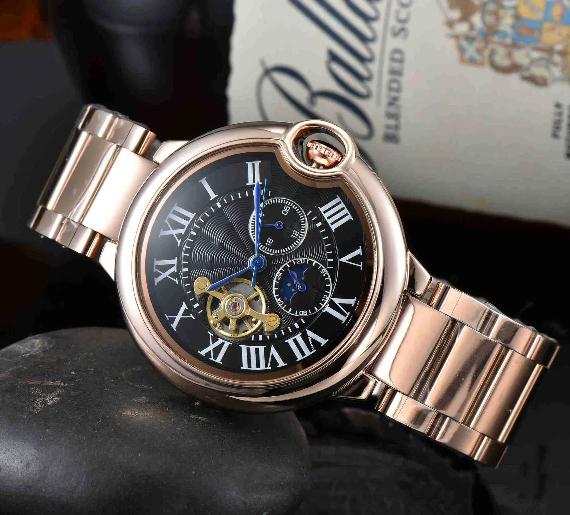 Full-automatic Mechanical Large Flywheel Men's Watch 