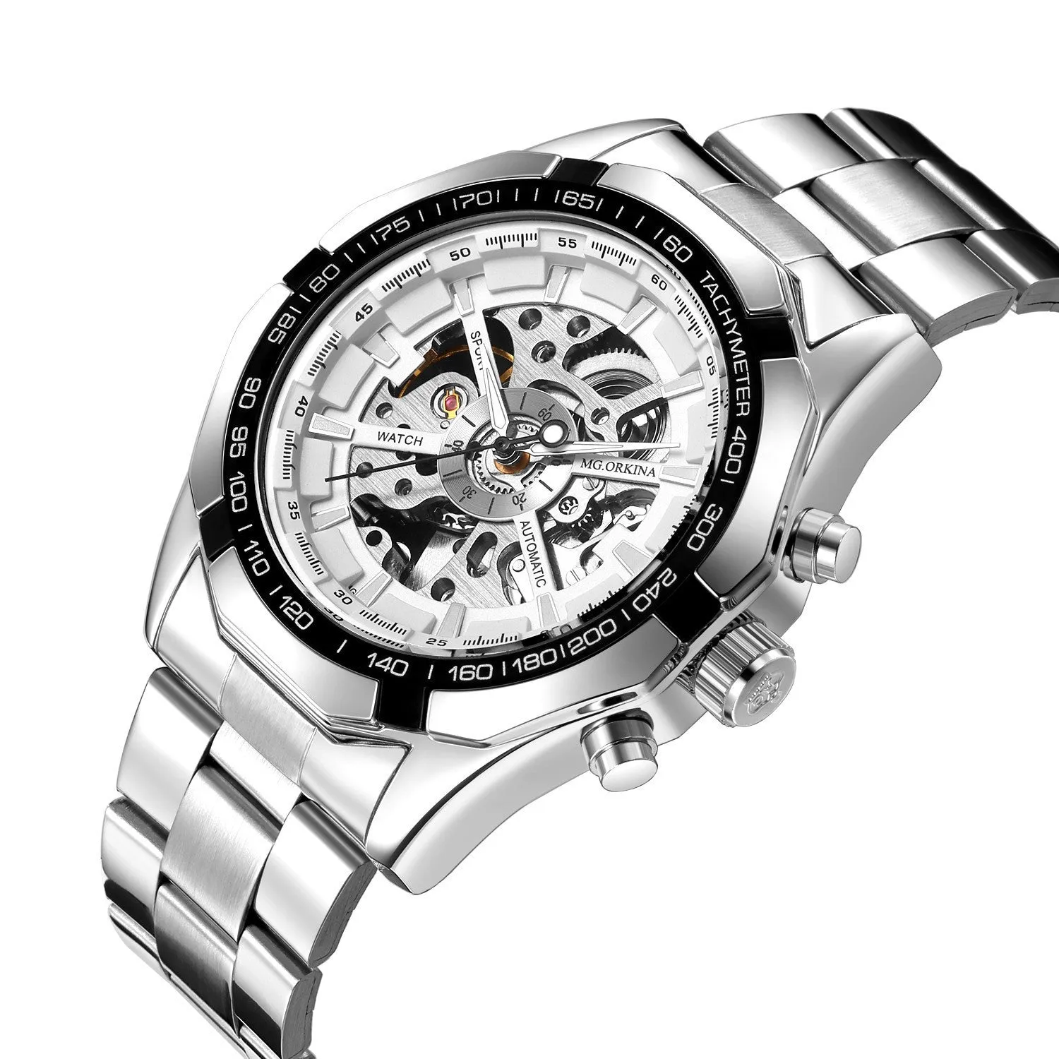 Full Hollow Mens Automatic Mechanical Watch Male Automatic Mechanical Watch Steel Band