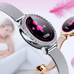 Full Circle Diamond Blood Pressure Monitoring Smart Watch 