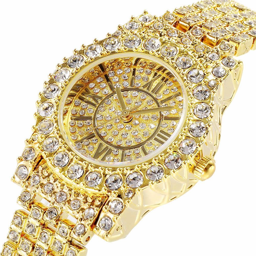 Full Rhinestone Starry Bracelet Waterproof Quartz Watch