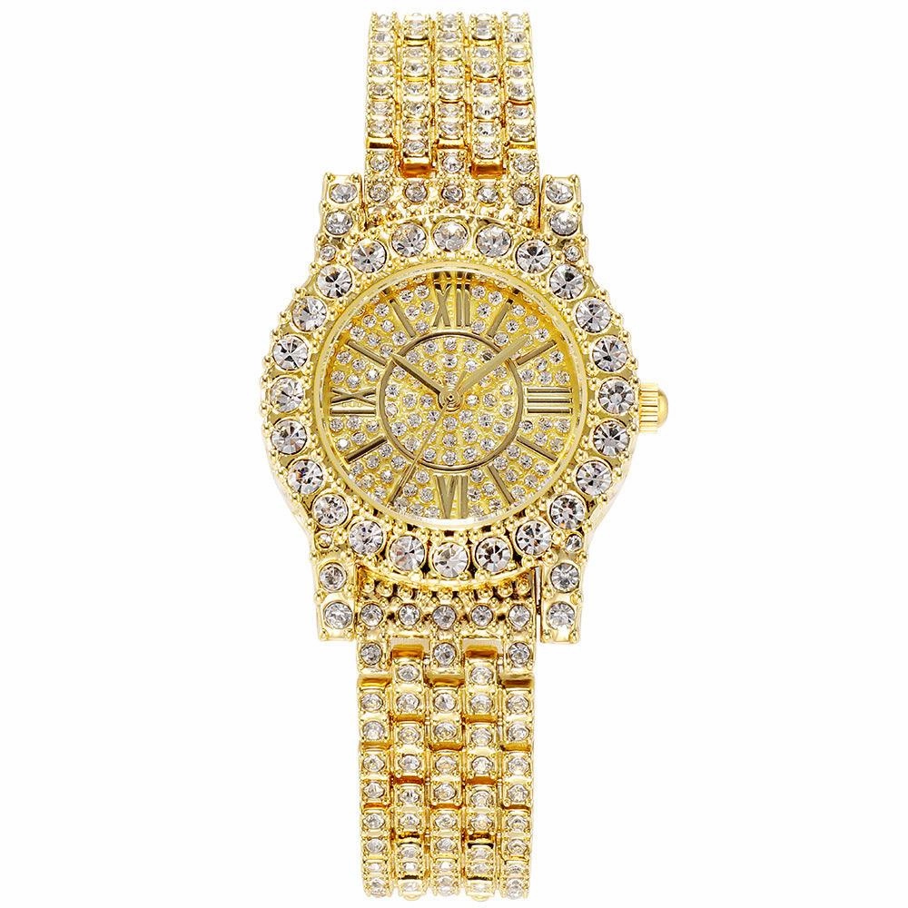 Full Rhinestone Starry Bracelet Waterproof Quartz Watch
