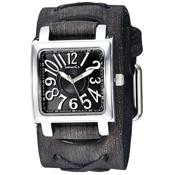 FXB256K Nemesis Unix square 3 d watch with Vintage leather cuff band 