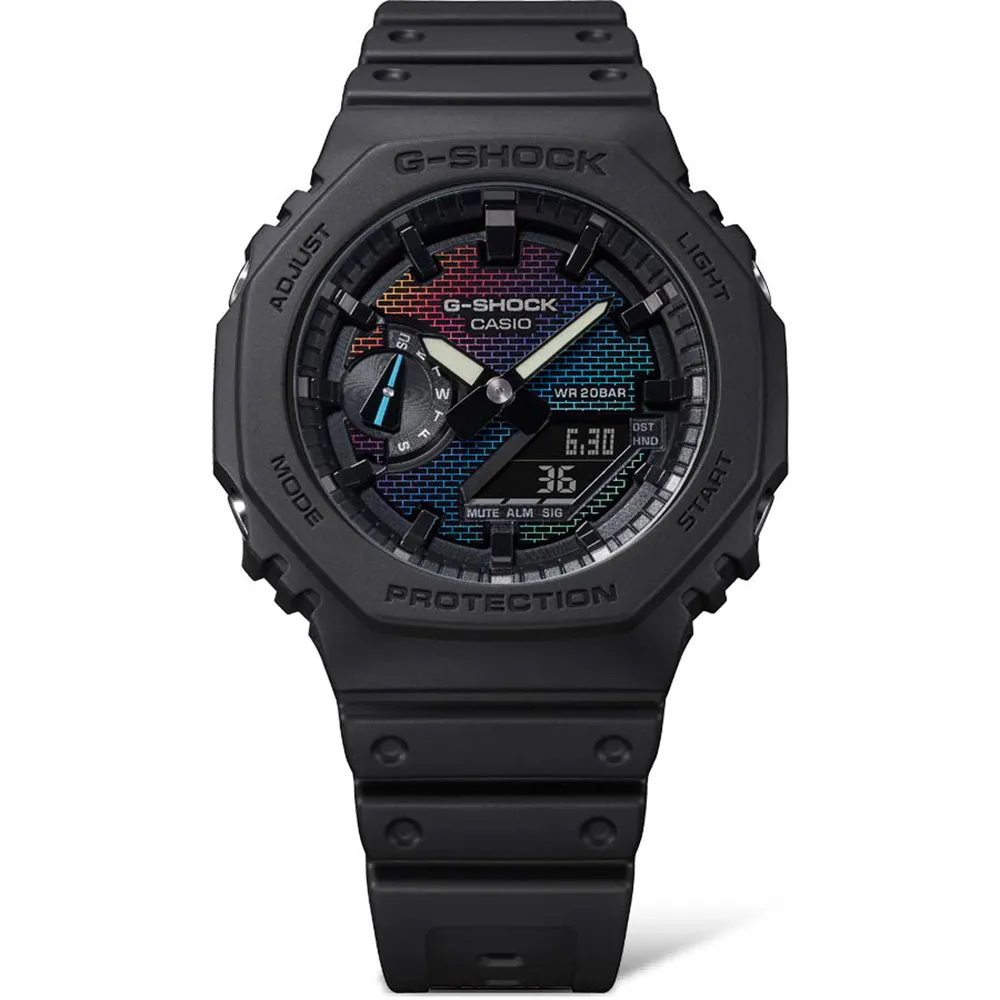 G-Shock GA2100RW-1A Rainbow Brick Wall 