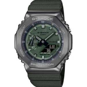 G-Shock GM2100B-3A Green Metal Covered 'CasiOak' 