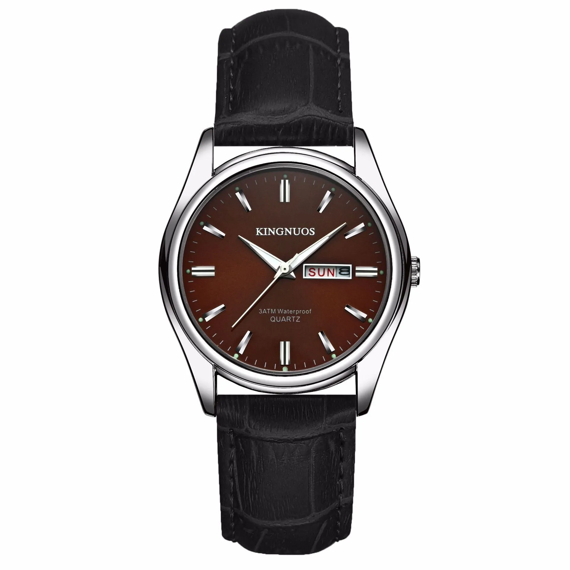 Genuine Men's Bar Ding Women's Dual-calendar Waterproof Non-Mechanical Quartz Watch