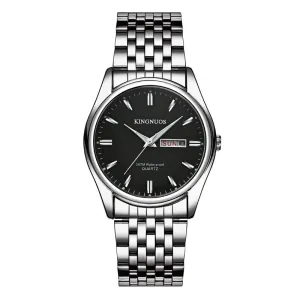 Genuine Men's Bar Ding Women's Dual-calendar Waterproof Non-Mechanical Quartz Watch 