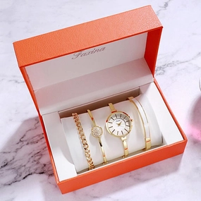 Gift Set Waterproof Quartz Watch Women's Watch 