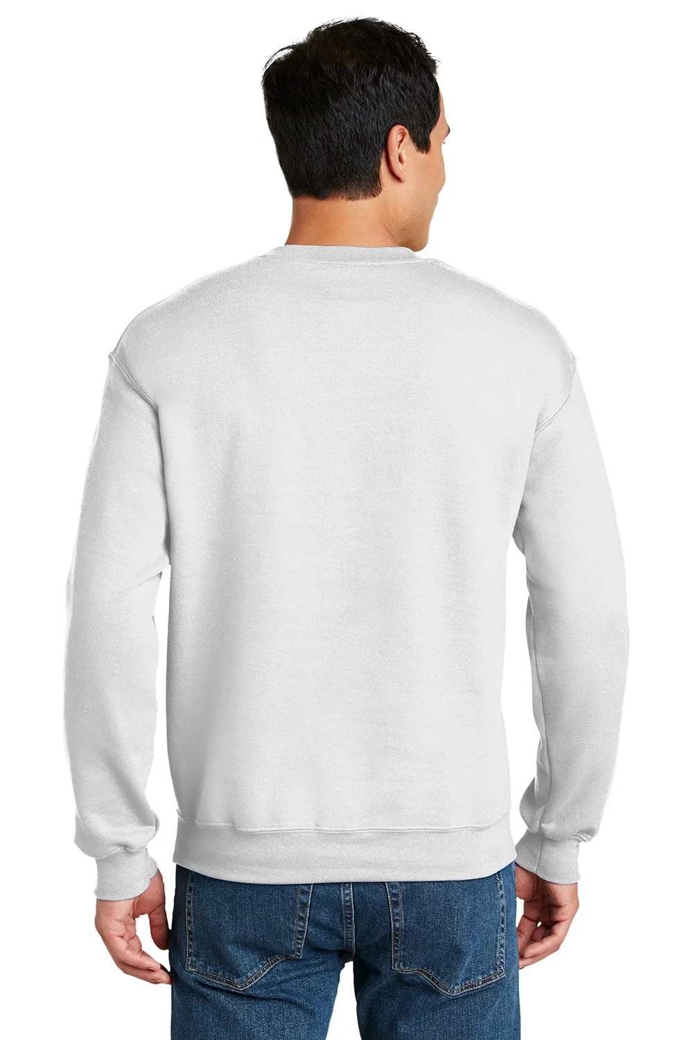 Gildan Mens DryBlend Moisture Wicking Fleece Crewneck Sweatshirt - White