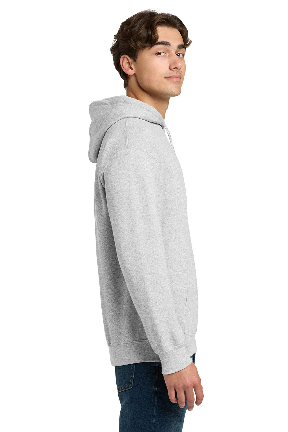 Gildan Mens DryBlend Moisture Wicking Hooded Sweatshirt Hoodie w/ Pouch Pocket - Ash Grey  Affordable Clothing Gildan