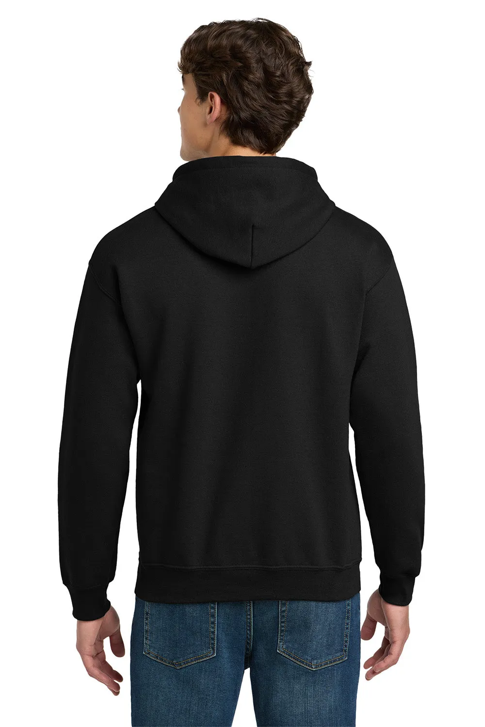 Gildan Mens DryBlend Moisture Wicking Hooded Sweatshirt Hoodie w/ Pouch Pocket - Black