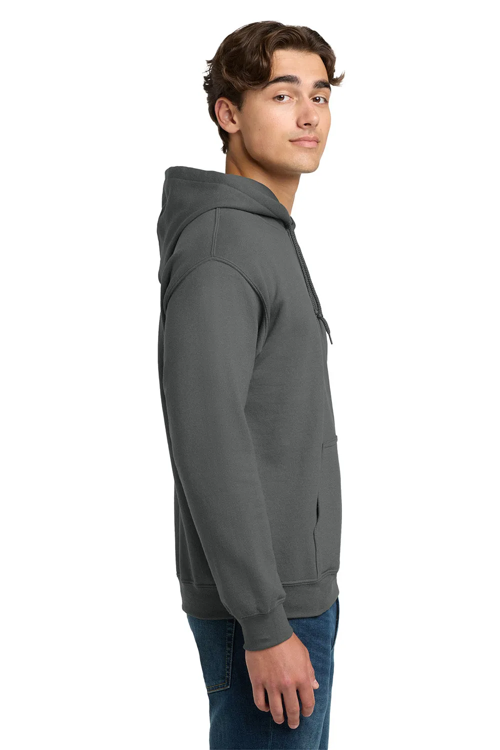 Gildan Mens DryBlend Moisture Wicking Hooded Sweatshirt Hoodie w/ Pouch Pocket - Charcoal Grey  Affordable Clothing Gildan