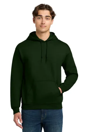 Gildan Mens DryBlend Moisture Wicking Hooded Sweatshirt Hoodie w/ Pouch Pocket - Forest Green  Affordable Clothing Gildan