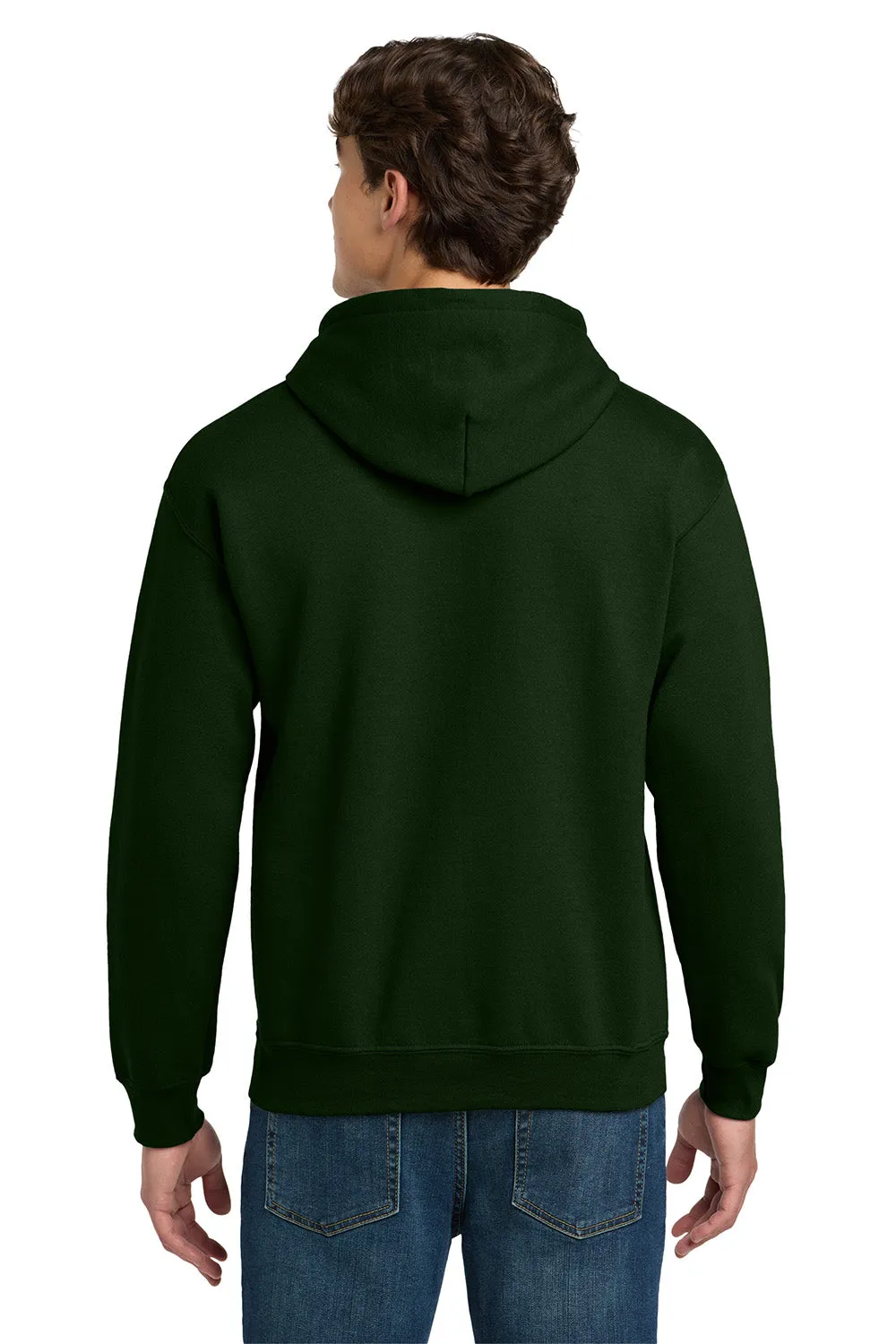 Gildan Mens DryBlend Moisture Wicking Hooded Sweatshirt Hoodie w/ Pouch Pocket - Forest Green  Affordable Clothing Gildan