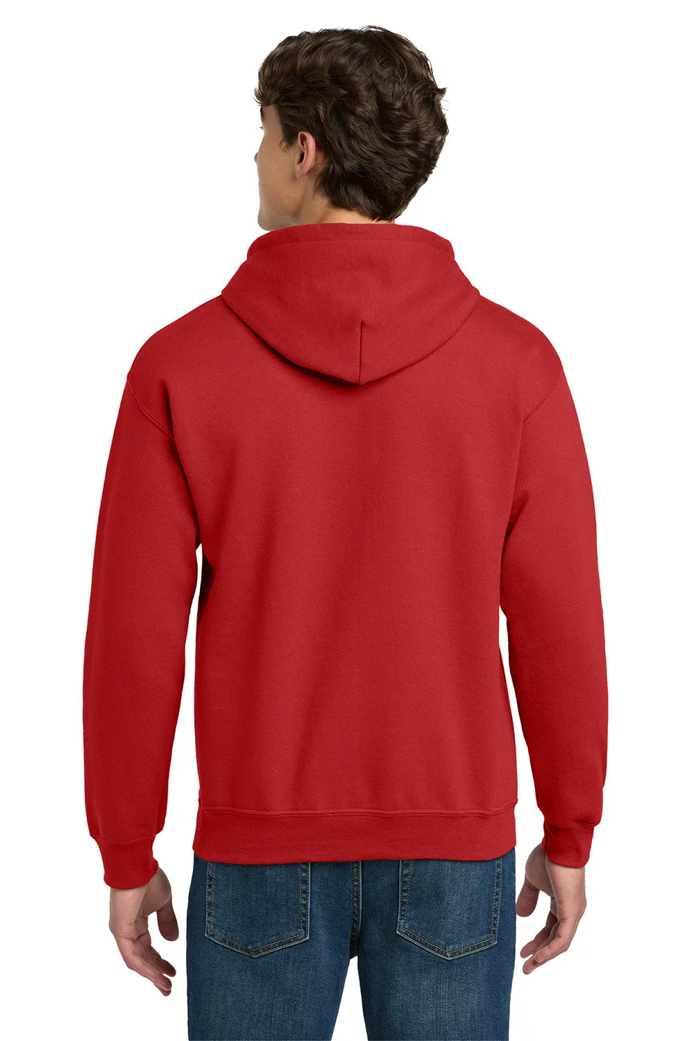 Gildan Mens DryBlend Moisture Wicking Hooded Sweatshirt Hoodie w/ Pouch Pocket - Red  Affordable Clothing Gildan