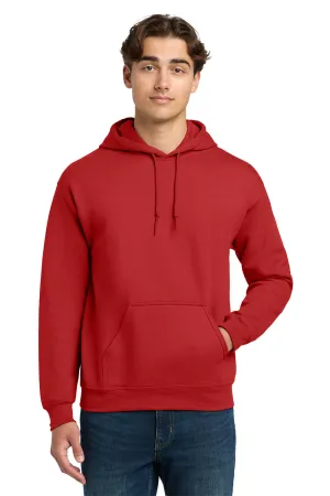 Gildan Mens DryBlend Moisture Wicking Hooded Sweatshirt Hoodie w/ Pouch Pocket - Red  Affordable Clothing Gildan