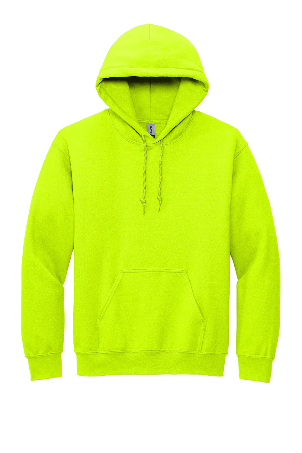 Gildan Mens DryBlend Moisture Wicking Hooded Sweatshirt Hoodie w/ Pouch Pocket - Safety Green
