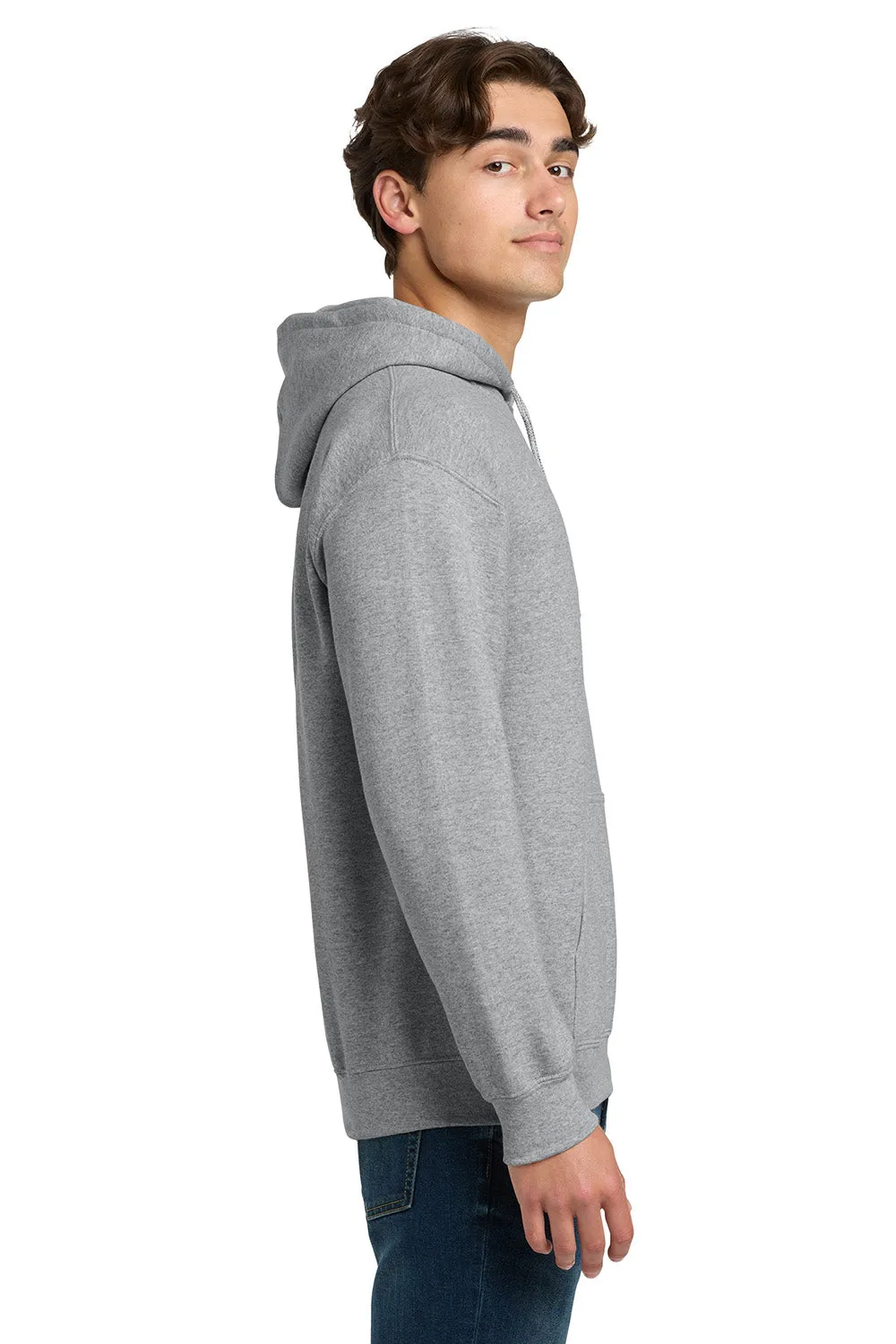 Gildan Mens DryBlend Moisture Wicking Hooded Sweatshirt Hoodie w/ Pouch Pocket - Sport Grey  Affordable Clothing Gildan