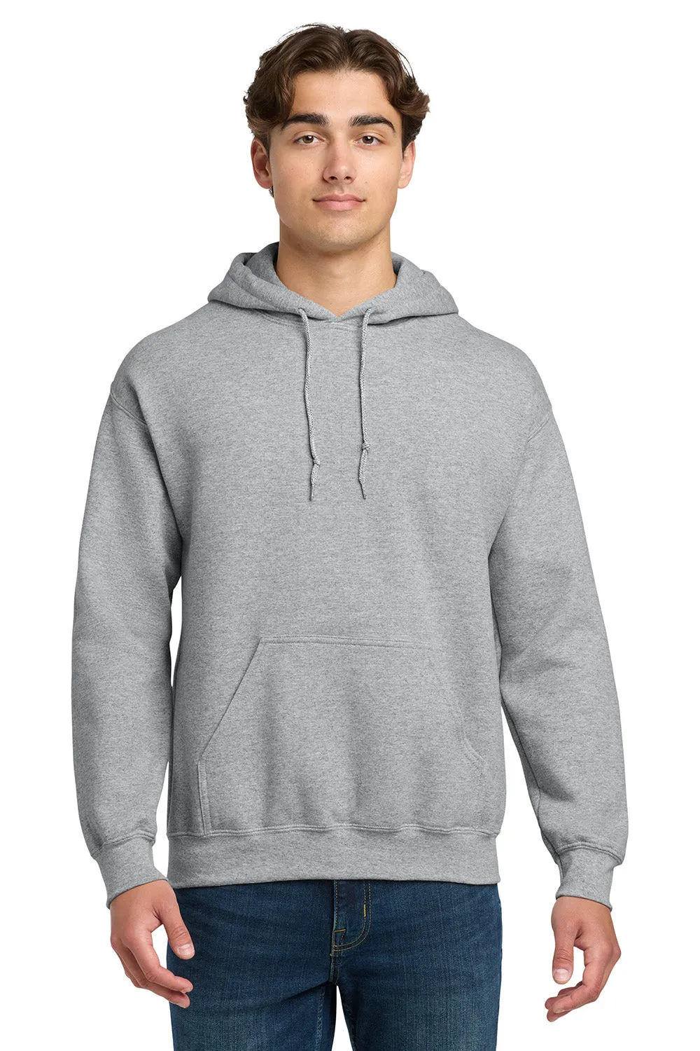 Gildan Mens DryBlend Moisture Wicking Hooded Sweatshirt Hoodie w/ Pouch Pocket - Sport Grey  Affordable Clothing Gildan