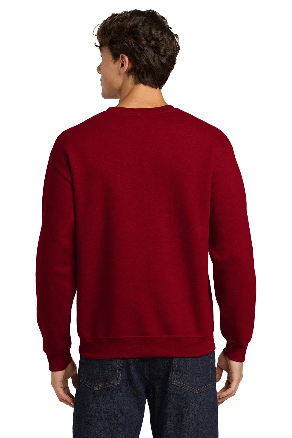 Gildan Mens Pill Resistant Fleece Crewneck Sweatshirt - Antique Cherry Red