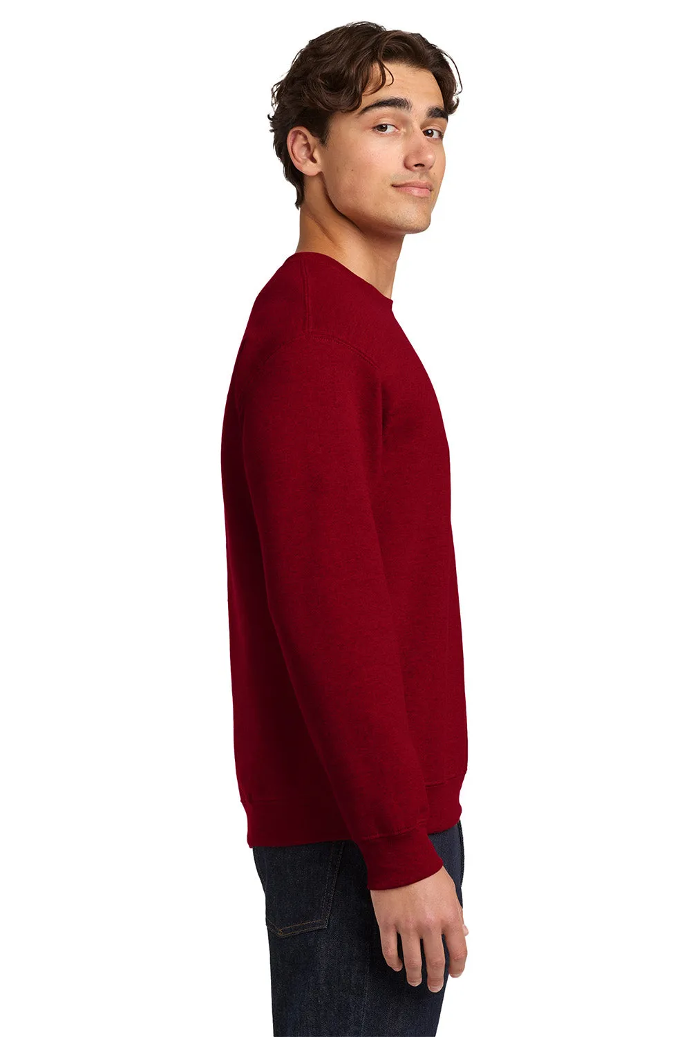 Gildan Mens Pill Resistant Fleece Crewneck Sweatshirt - Antique Cherry Red