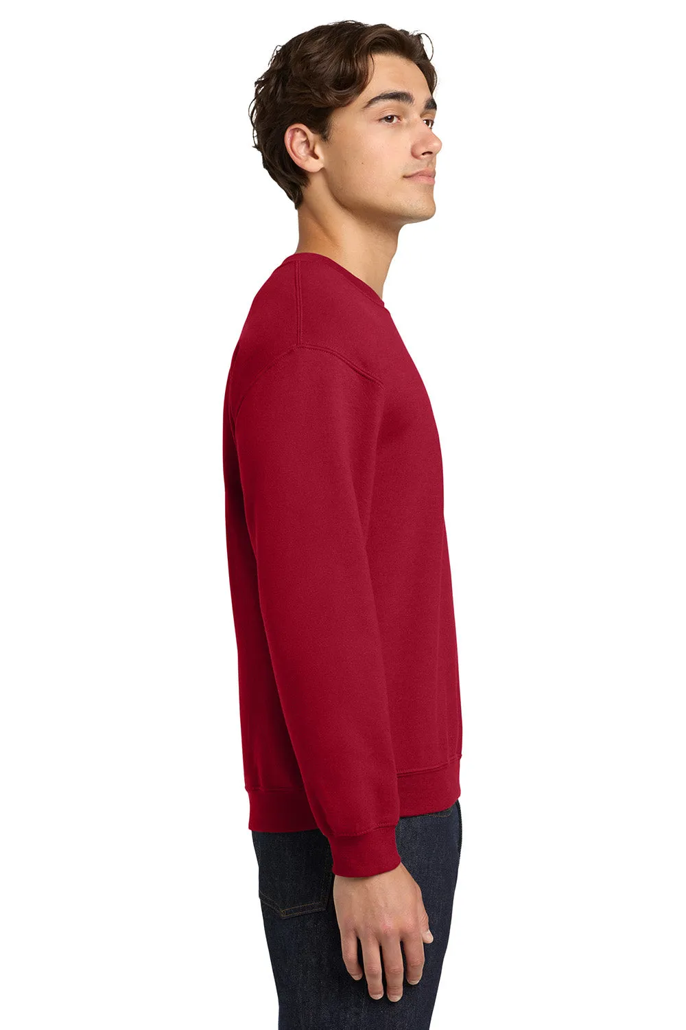 Gildan Mens Pill Resistant Fleece Crewneck Sweatshirt - Cardinal Red