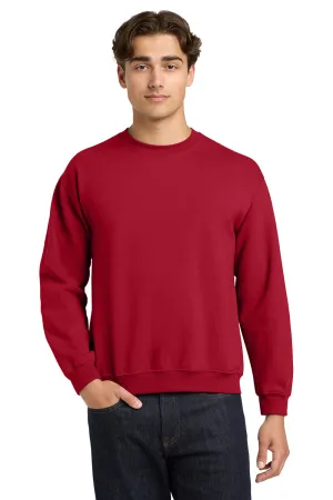 Gildan Mens Pill Resistant Fleece Crewneck Sweatshirt - Cherry Red  Affordable Clothing Gildan