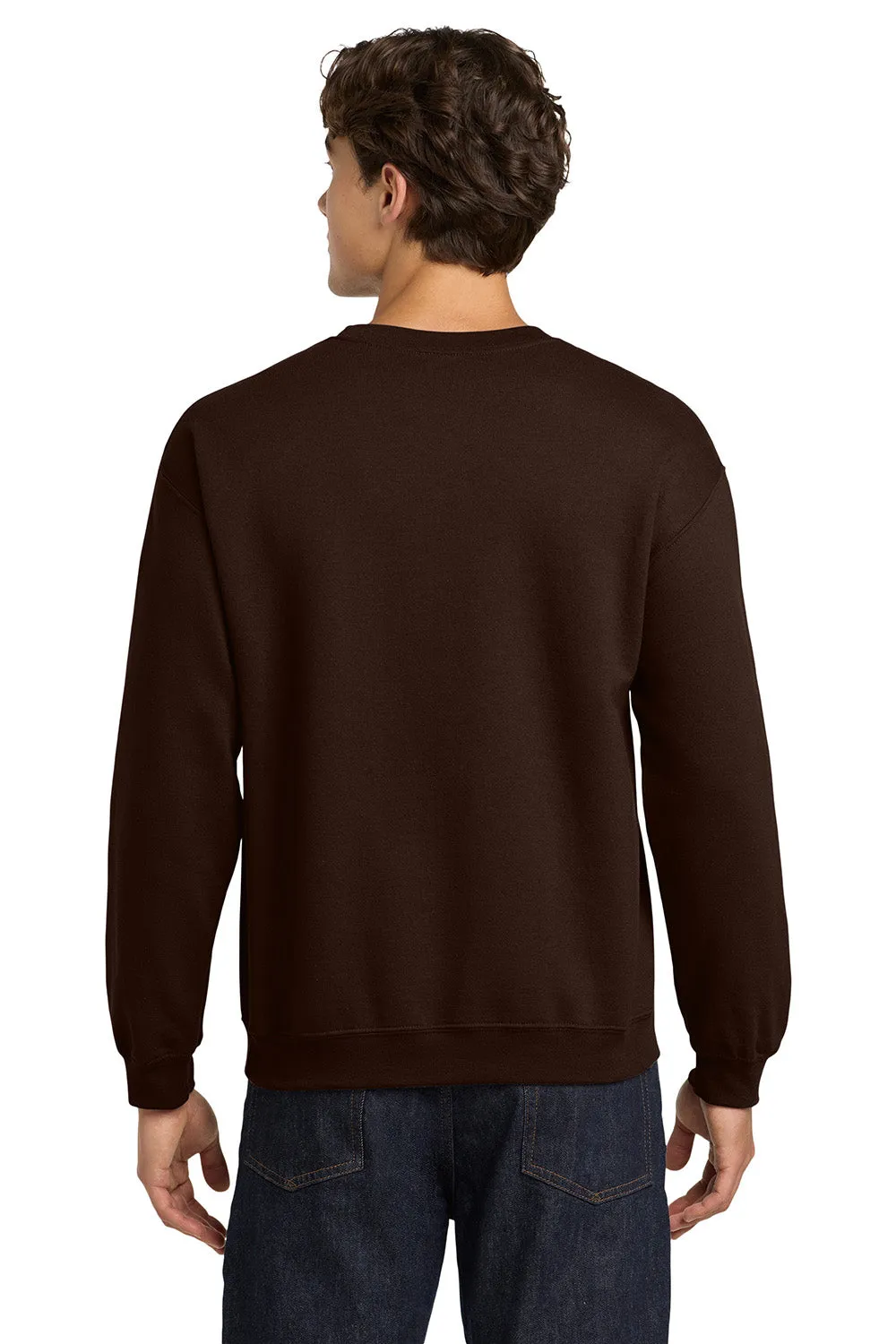 Gildan Mens Pill Resistant Fleece Crewneck Sweatshirt - Dark Chocolate Brown