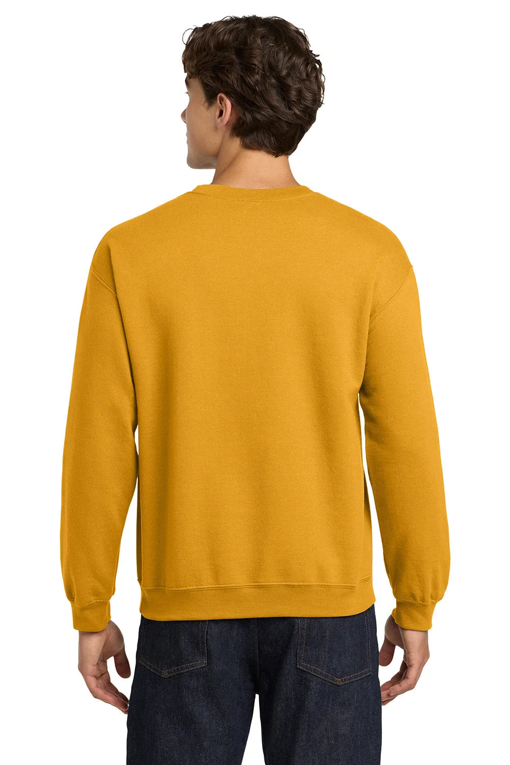 Gildan Mens Pill Resistant Fleece Crewneck Sweatshirt - Gold
