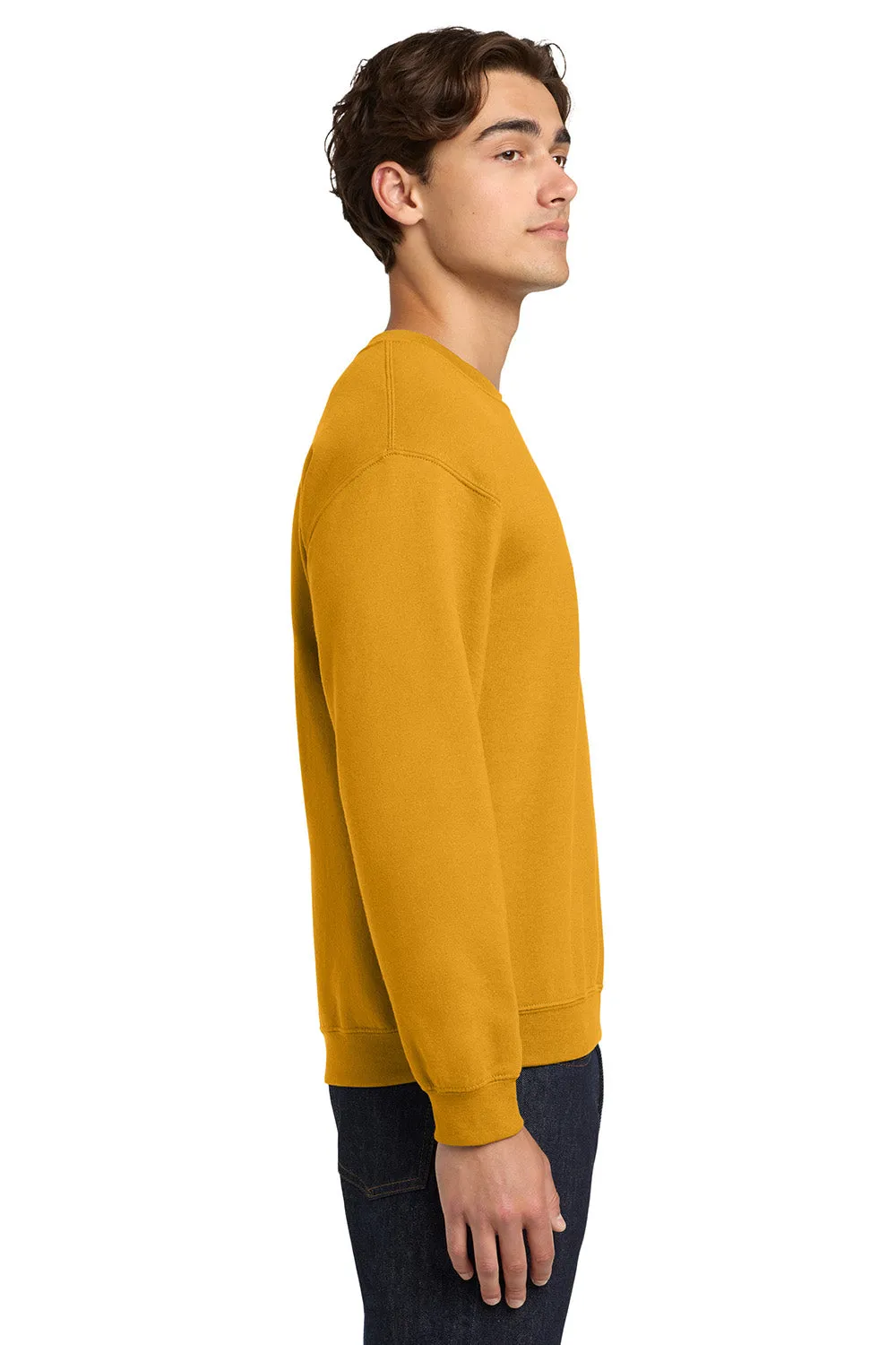 Gildan Mens Pill Resistant Fleece Crewneck Sweatshirt - Gold