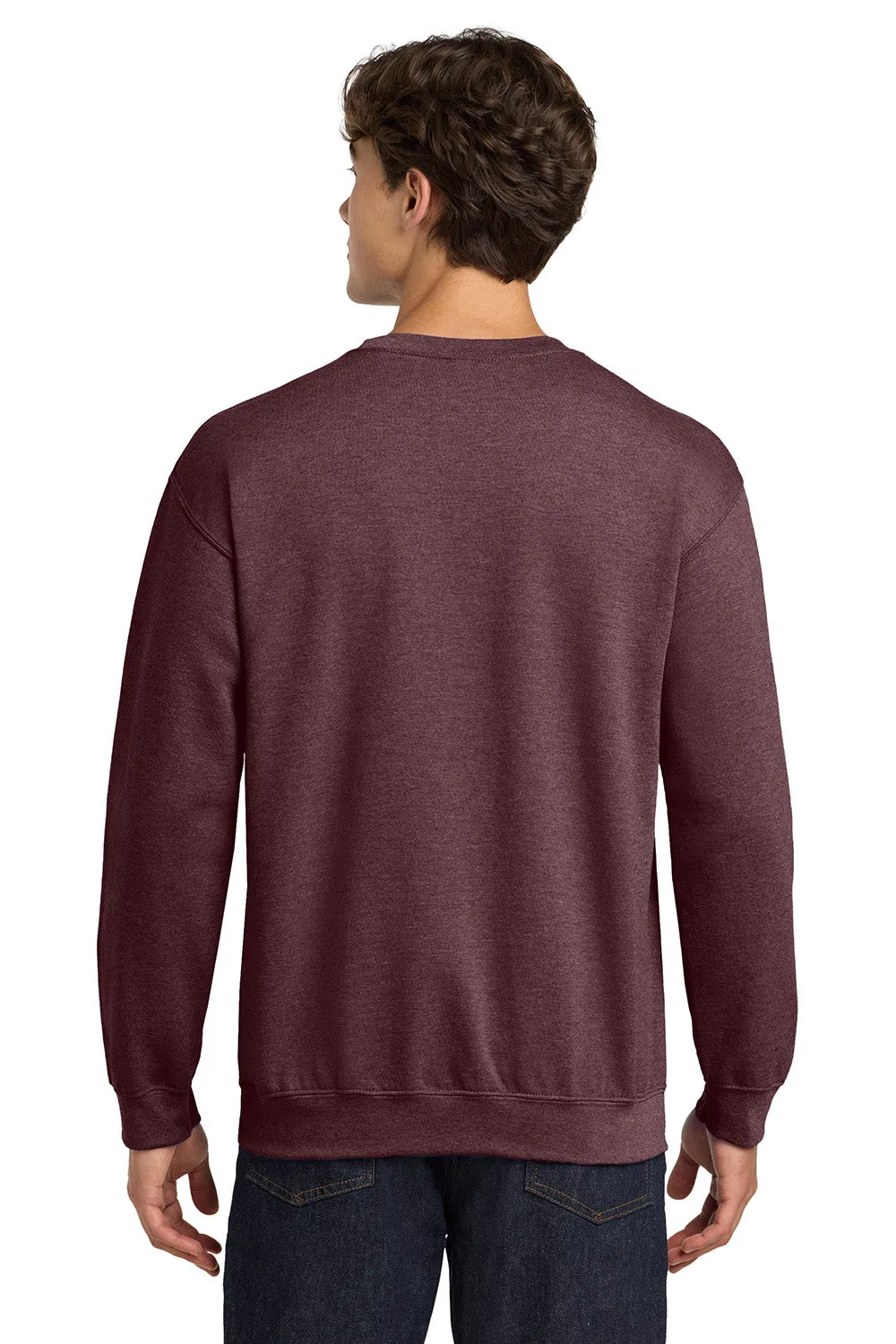 Gildan Mens Pill Resistant Fleece Crewneck Sweatshirt - Heather Dark Maroon