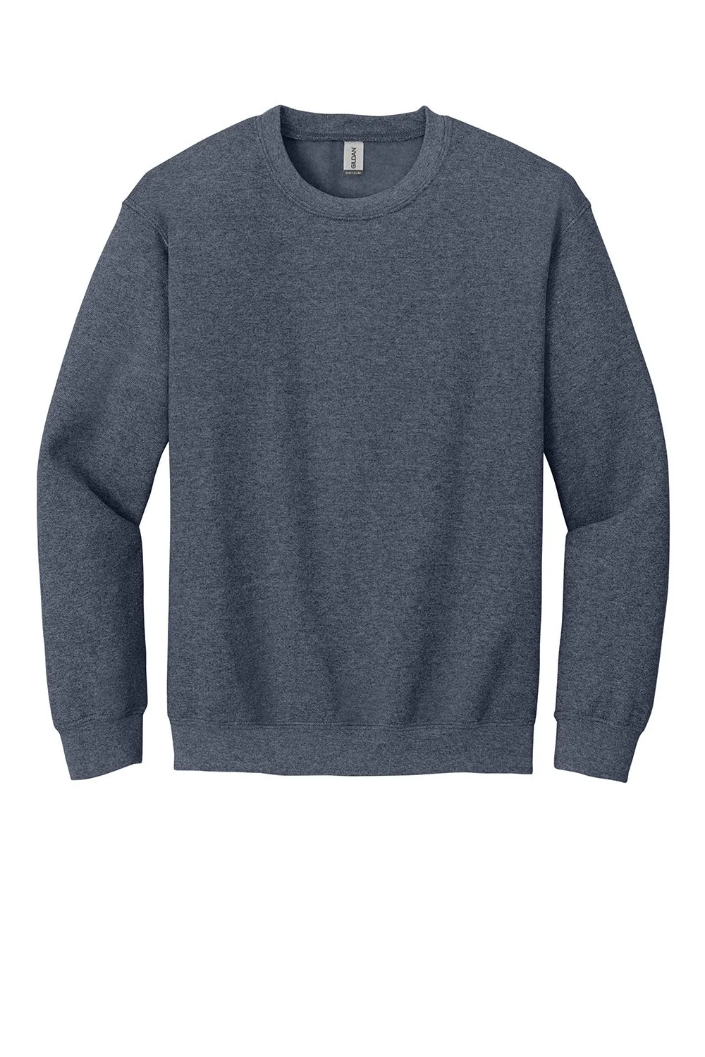 Gildan Mens Pill Resistant Fleece Crewneck Sweatshirt - Heather Dark Navy Blue