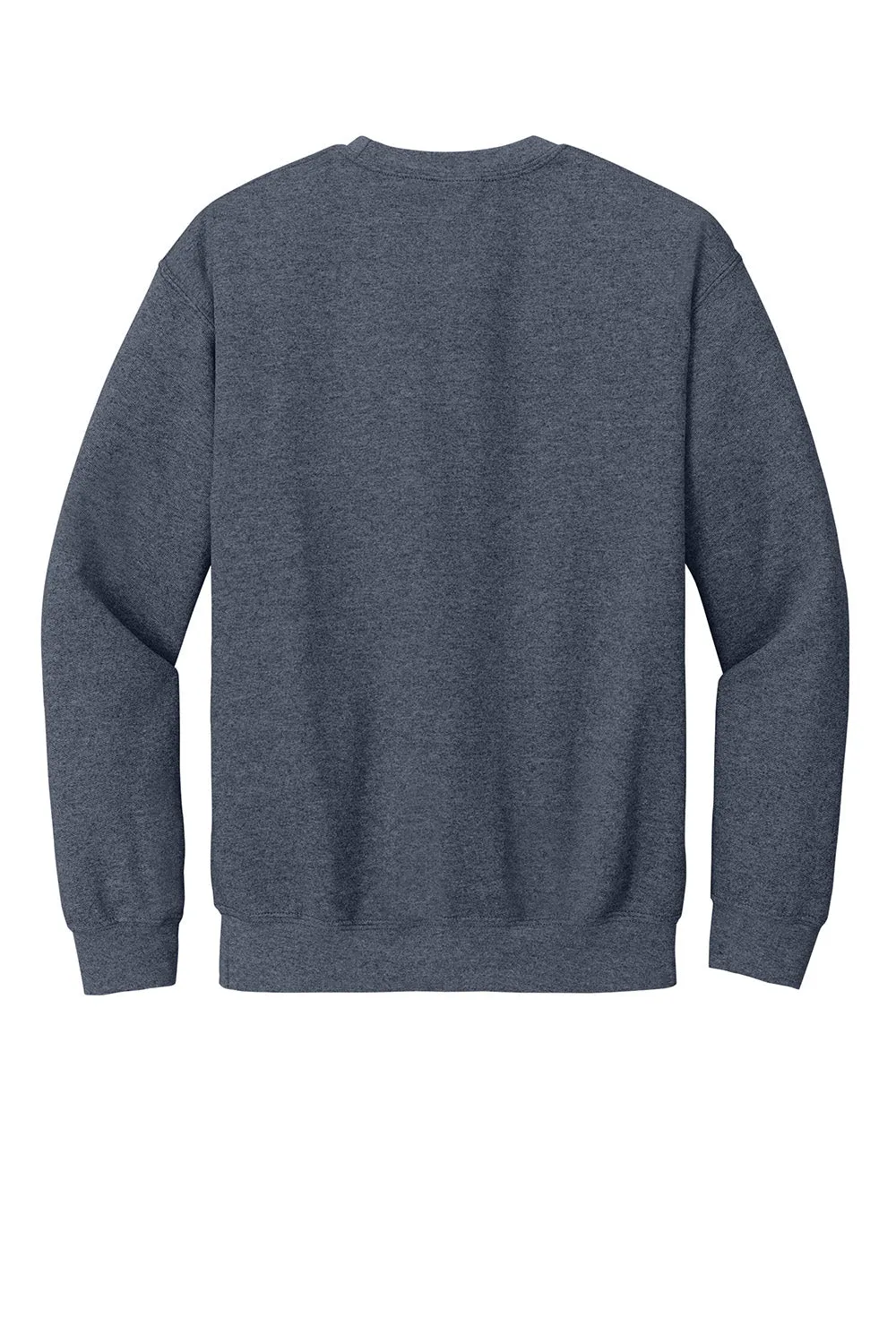 Gildan Mens Pill Resistant Fleece Crewneck Sweatshirt - Heather Dark Navy Blue