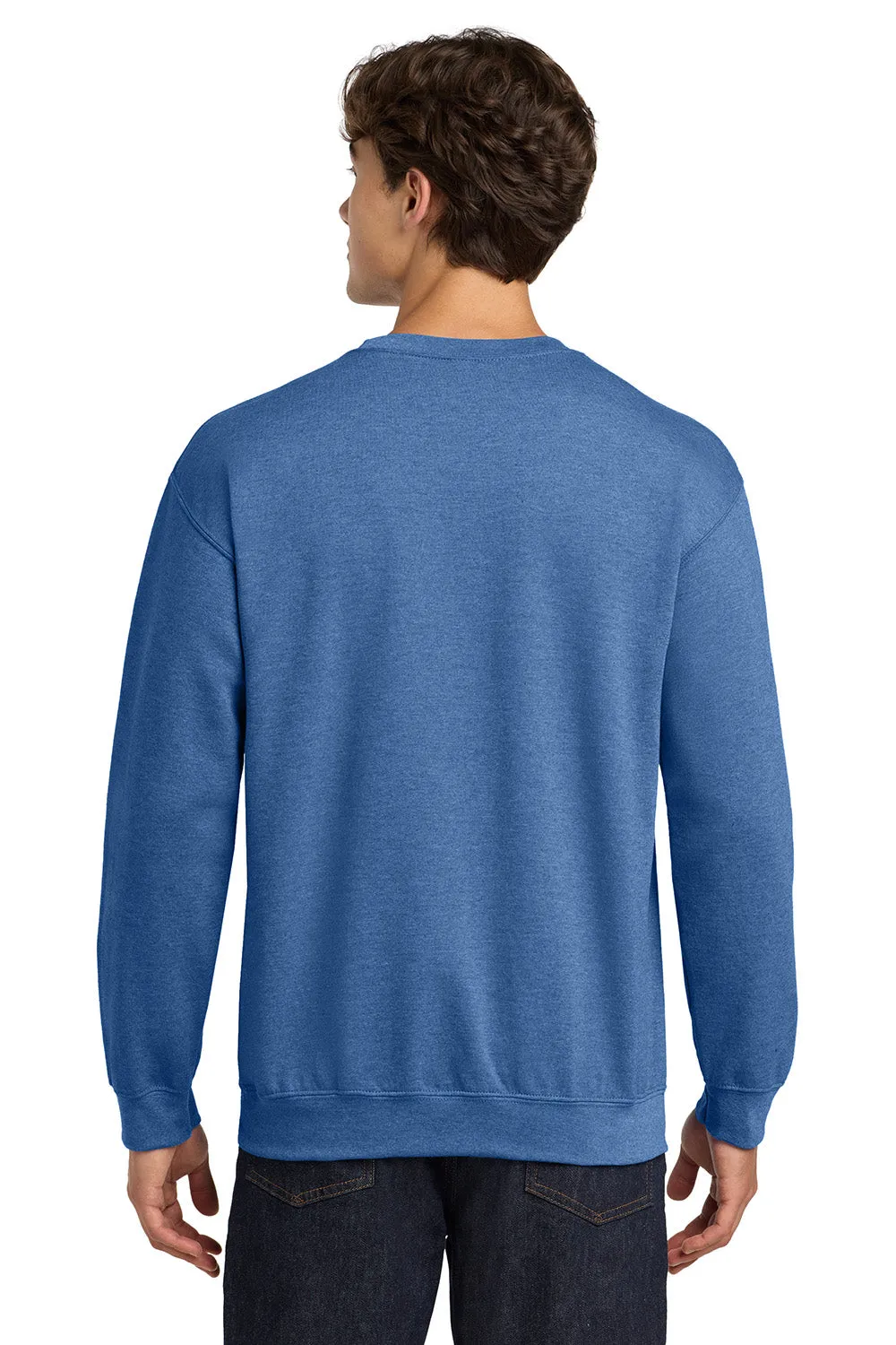 Gildan Mens Pill Resistant Fleece Crewneck Sweatshirt - Heather Royal Blue  Affordable Clothing Gildan