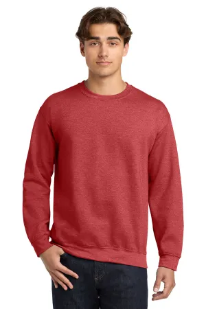 Gildan Mens Pill Resistant Fleece Crewneck Sweatshirt - Heather Scarlet Red  Affordable Clothing Gildan