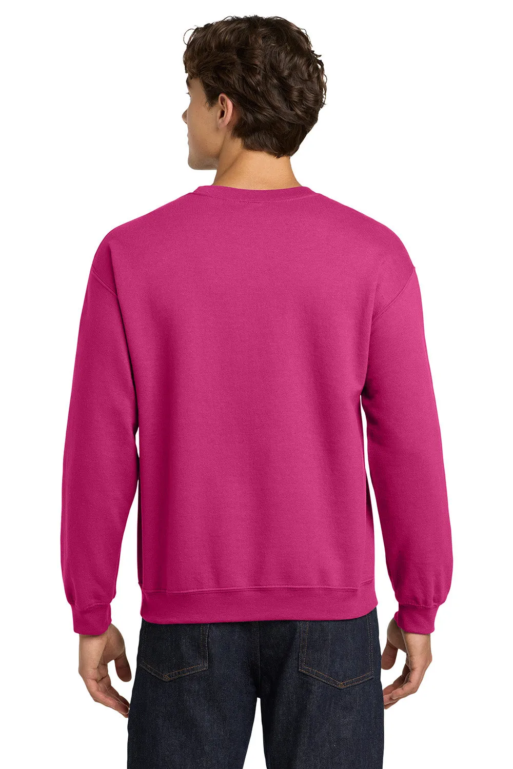 Gildan Mens Pill Resistant Fleece Crewneck Sweatshirt - Heliconia Pink
