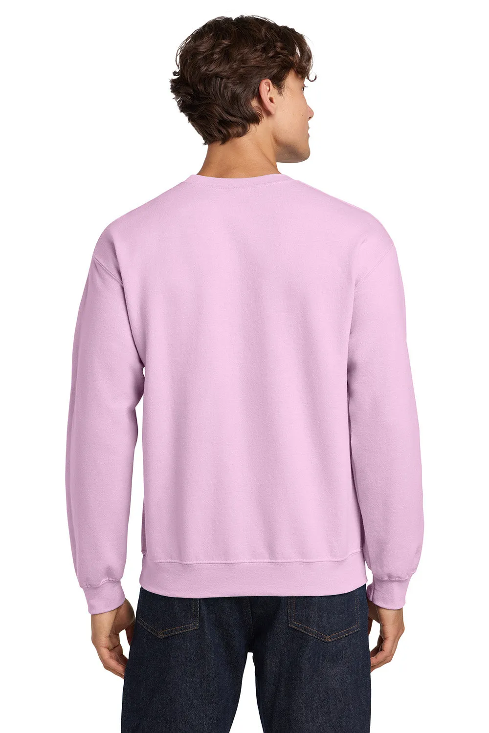 Gildan Mens Pill Resistant Fleece Crewneck Sweatshirt - Light Pink