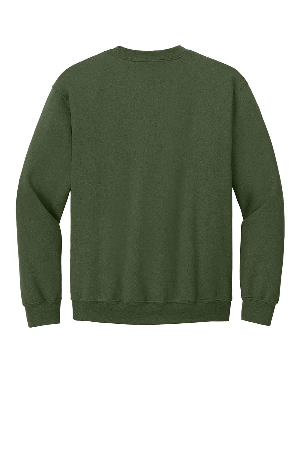 Gildan Mens Pill Resistant Fleece Crewneck Sweatshirt - Military Green