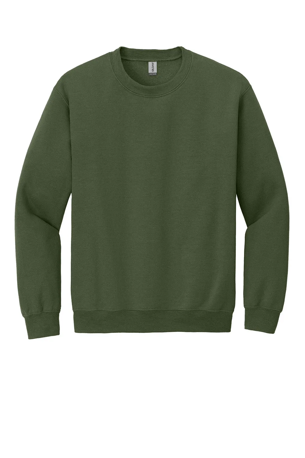 Gildan Mens Pill Resistant Fleece Crewneck Sweatshirt - Military Green