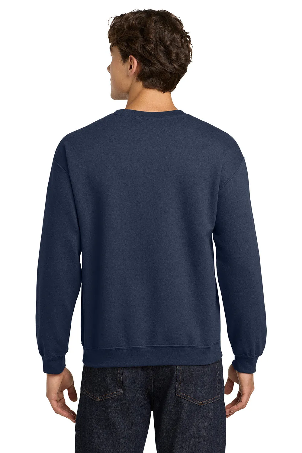 Gildan Mens Pill Resistant Fleece Crewneck Sweatshirt - Navy Blue  Affordable Clothing Gildan