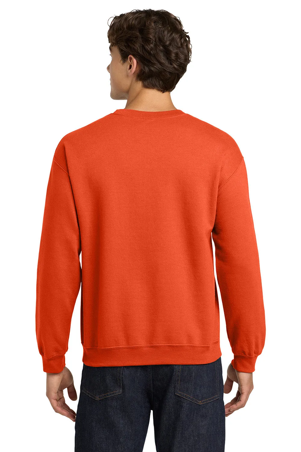 Gildan Mens Pill Resistant Fleece Crewneck Sweatshirt - Orange  Affordable Clothing Gildan
