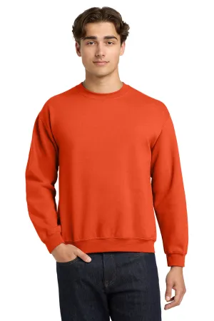 Gildan Mens Pill Resistant Fleece Crewneck Sweatshirt - Orange  Affordable Clothing Gildan