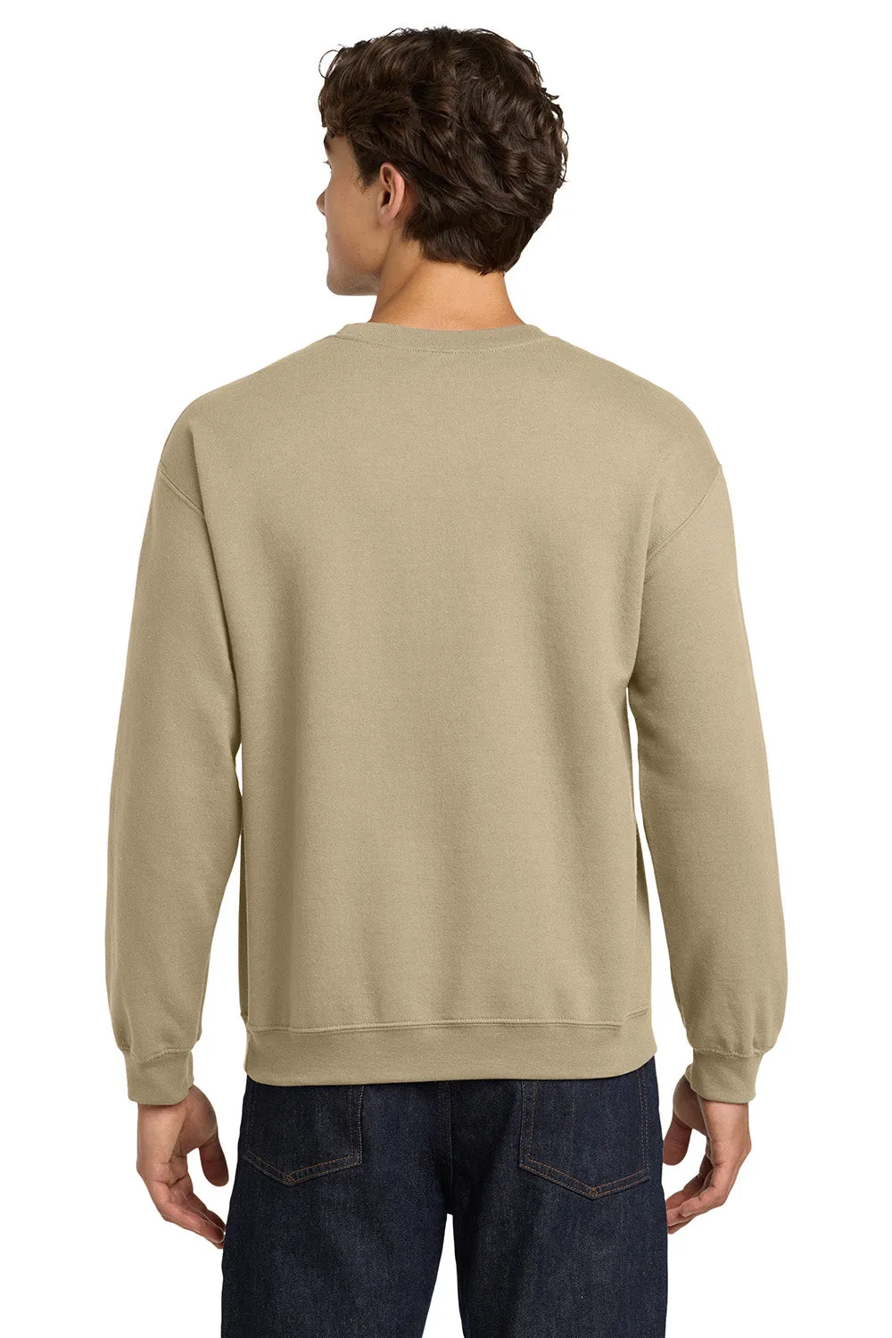Gildan Mens Pill Resistant Fleece Crewneck Sweatshirt - Sand  Affordable Clothing Gildan