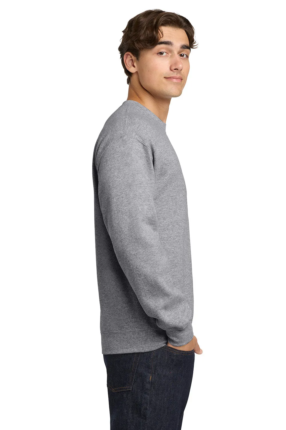 Gildan Mens Pill Resistant Fleece Crewneck Sweatshirt - Sport Grey  Affordable Clothing Gildan