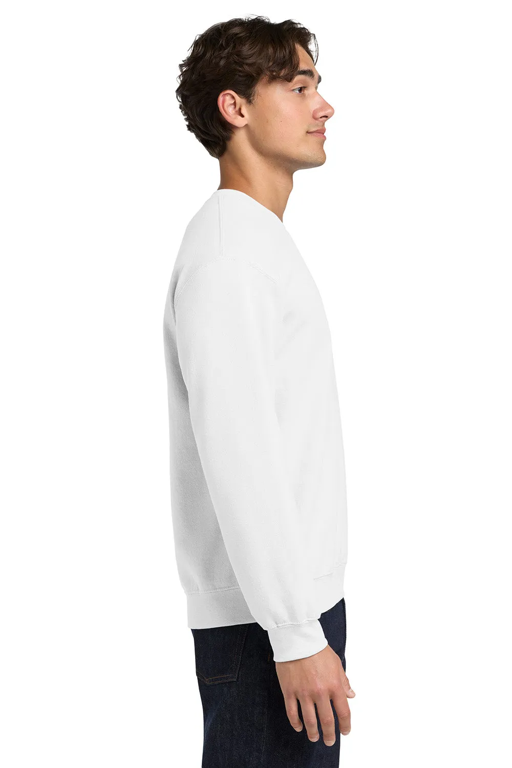 Gildan Mens Pill Resistant Fleece Crewneck Sweatshirt - White