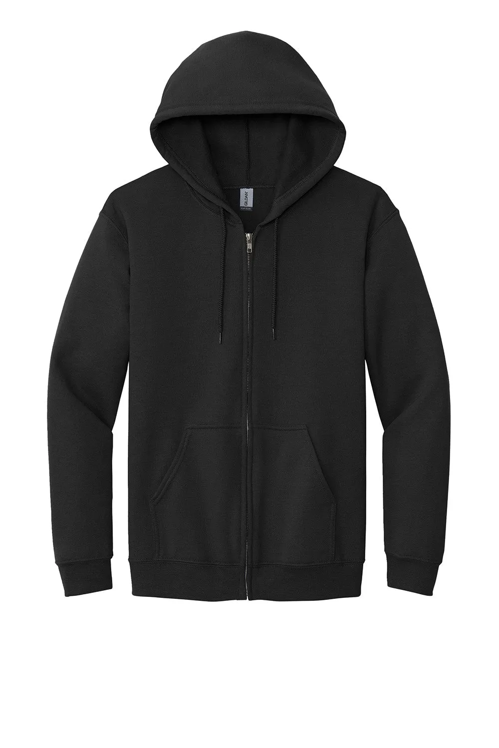Gildan Mens Pill Resistant Full Zip Hooded Sweatshirt Hoodie w/ Pockets - Black  Affordable Clothing Gildan